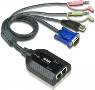 ATEN Adaptador KVM VGA/Audio USB de salida dual con Virtual Media