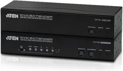 Aten CE775 extensor audio/video Transmisor y receptor de señales AV Negro