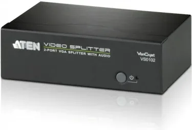 Aten Distribuidor / Splitter VGA de 2 Puertos con Audio Rs-232 (Vs0102-At-G)