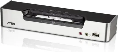 Aten CS1642A interruptor KVM Montaje en rack Negro, Plata