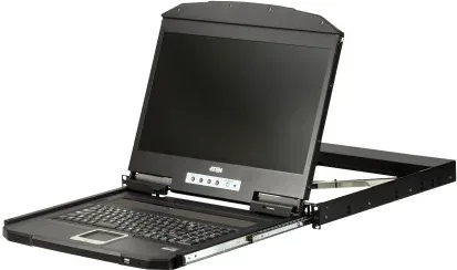 ATEN CL3100NX consola de rack 47 cm (18.5") 1366 x 768 Pixeles Metal, Plástico Negro 1U