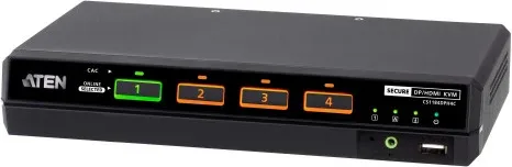ATEN Conmutador KVM universal seguro de 4 puertos USB 5K DisplayPort/HDMI con CAC (compatible con PSD PP v4.0)