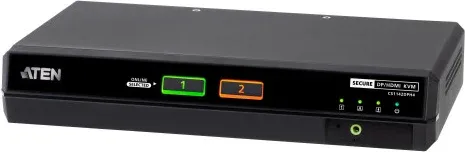 ATEN Conmutador KVM universal seguro de doble monitor con 2 puertos USB 5K DisplayPort/HDMI (compatible con PSD PP v4.0)