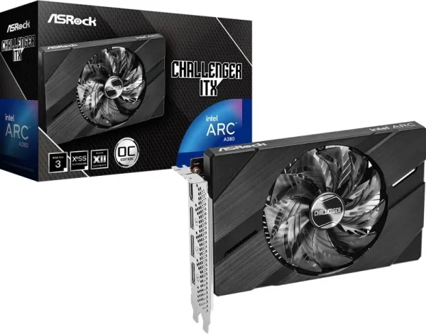 Tarjeta Gráfica AsRock Intel Arc A380 Challenger ITX 6GB OC/ 6GB GDDR6/ Compatible con Perfil Bajo