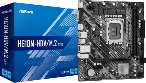 Placa Base Asrock H610M-HDV M2 R2 Socket 1700/ DDR4/ PCIe 4.0/ Micro ATX