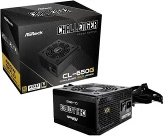 FUENTE ALIMENTACION ASROCK CL-650G,PSU,650W,80 PLUS GOLD,120MM,ACTIVE PFC,PCI-E (6+2 pin)x4,SATA (5 pin)x4