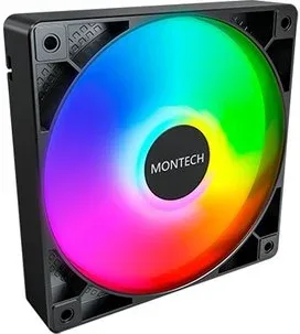 Ventilador 120X120 Montech Gf120 Pwm Black Pack 3 + Hub