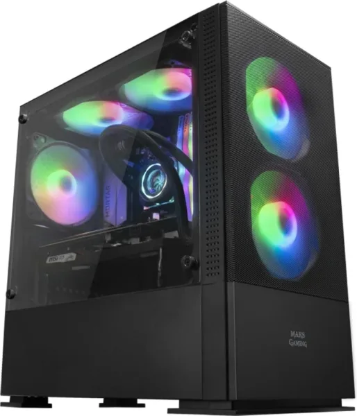 Mars Gaming Caja MCZ PREMIUM M-ATX 2X FRGB Negra