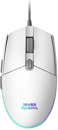 Ratón Gaming Mars Gaming MMGW/ Hasta 3200 DPI/ Blanco