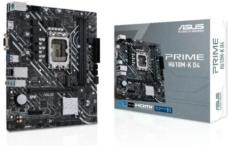 Placa Base Asus Prime H610M-K D4/ Socket 1700/ DDR4/ PCIe 4.0/ Micro ATX