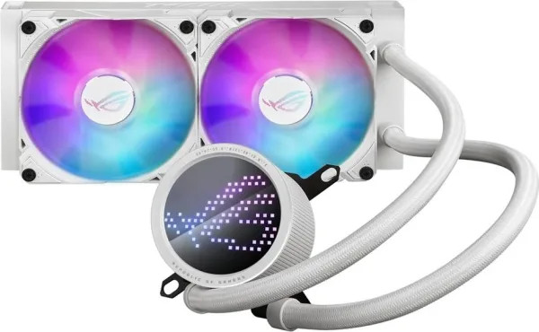 Kit refrigeracion liquida asus rog ryuo iii 240 ARGB 2x 120mm blanco