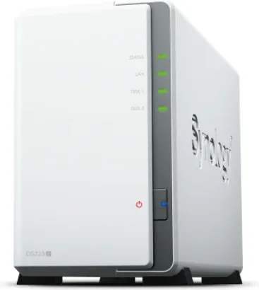 NAS Synology Diskstation DS223J/ 2 Bahías 3.5"- 2.5"/ 1GB DDR4/ Formato Torre
