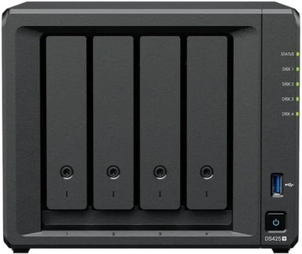 NAS Synology Diskstation DS425+/ 4 Bahías 3.5"- 2.5"/ 2GB DDR4/ Formato Torre