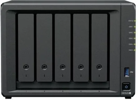 NAS Synology Diskstation DS1525+/ 5 Bahías 3.5"- 2.5"/ 8GB DDR4/ Formato Torre