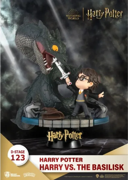 Figura beast kingdom dstage harry potter y la cámara secreta harry vs basilico