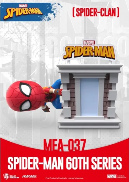 Figura beast kingdom mini egg attack marvel spider - man spider - clan serie 60 aniversario