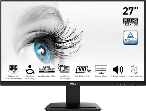 MSI MP273A Monitor 27" IPS FHD 100hz VGA DP HDMI M