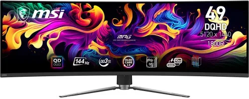 MSI MPG 491CQP QD-OLED pantalla para PC 124,5 cm (49") 5120 x 1440 Pixeles DQHD QDOLED Negro