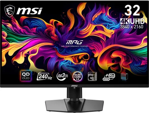 MSI MPG 321URX QD-OLED pantalla para PC 80 cm (31.5") 3840 x 2160 Pixeles 4K Ultra HD QDOLED Negro