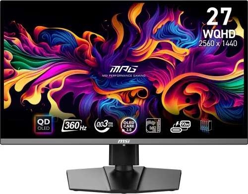 MSI MPG 271QRX QD-OLED pantalla para PC 67,3 cm (26.5") 2560 x 1440 Pixeles Wide Quad HD QDOLED Negro