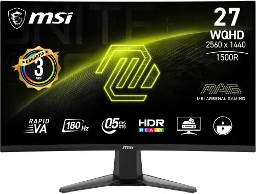MSI MAG 27CQ6F pantalla para PC 68,6 cm (27") 2560 x 1440 Pixeles Quad HD LCD Negro