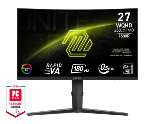 Msi Monitor Mag 275Cqrf Qd E2. 27". Curvo 1500R. 2560X1440. 180Hz. Negro