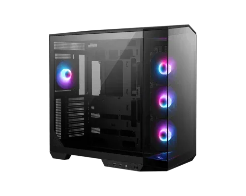 CAJA MSI MAG PANO 100R PZ,3x2.5"+2x2.5"/3.5”,3x120+1x120MM (ARGB),2xUSB3.2+1USB3.2 TYPE C+AUDIO+MICRO,MID TOWER,NEGRA