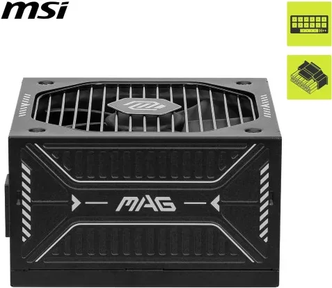 Fuente Alimentacion Msi Mag A750Gls Pcie5,Psu,750W,80 Plus Gold,Modular,120Mm,Active Pfc,Pci-E 5.0 (16 Pin)X1,Pci-E (6+2 Pin)X4,SATA (15 Pin)X5