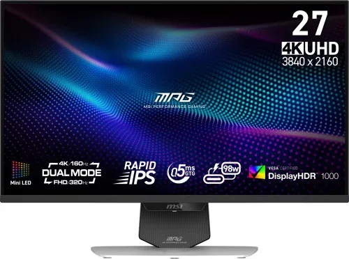 MSI MPG 274URDFW E16M pantalla para PC 68,6 cm (27") 3840 x 2160 Pixeles 4K Ultra HD LED Negro, Blanco