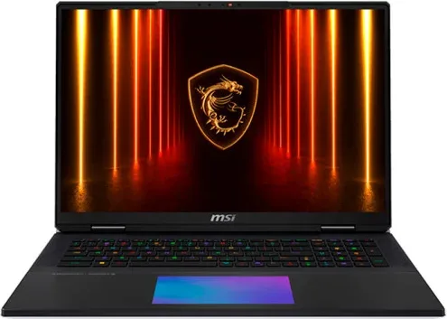 Msi Portatil Titan 18 Hx Ai A2Xwig-245Es. 18" 16:10 UHD+ (3840X2400) 120Hz, IPS. Intel Core Ultra 9 285Hx. Nvidia Geforce RTX 5080 , Gddr7 16GB. DDR5 6400Mhz 32GB*2. 2TB NVMe PCIe SSD. W11 Home. Negro