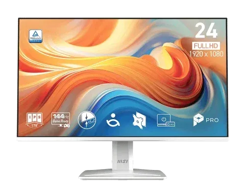 MSI MONITOR PRO MP243W E14. 23.8" IPS FLAT. 1920x1080. 144HZ. BLANCO