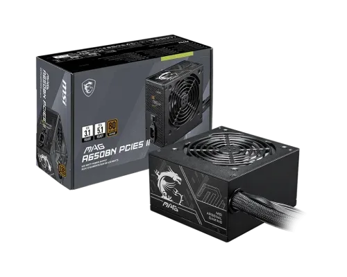 MSI MAG A650BN PCIE5 II unidad de fuente de alimentación 650 W 20+4 pin ATX ATX Negro