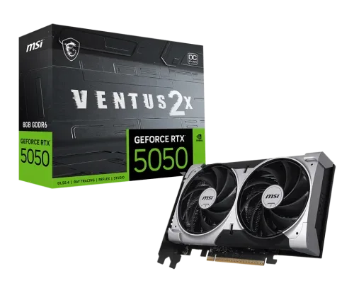 MSI GEFORCE RTX 5050 8G VENTUS 2X OC tarjeta gráfica NVIDIA 8 GB GDDR6