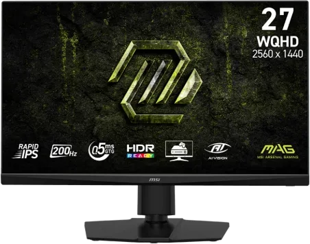 Msi Monitor Mag 272Qpf E20. 27" Rapid IPS Flat. 2560X1440. 200Hz. Negro