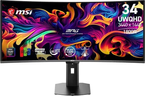 Msi Monitor Mpg 341Cqr Qd-OLED X36. 34" Curve 1800R. 3440X1440 (Uwqhd). 360Hz. Negro