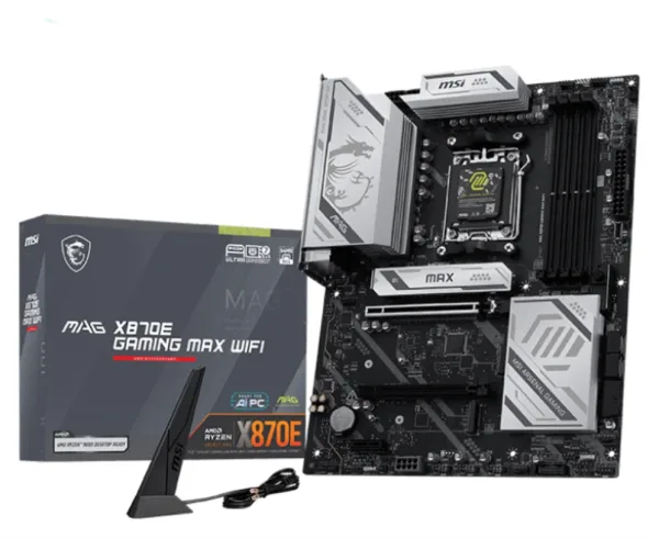 Placa Msi Mag X870E Gaming Max WiFi,Amd,Am5,X870E,4Ddr5,256GB,1Hdmi+1Usb4Dp,4Sata3+3M.2,5Gblan+Wifi7+Bt5.4,8Usb3.2,Atx