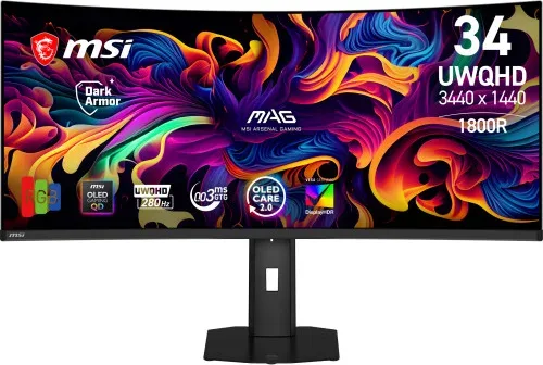MSI MAG 341CQP QD-OLED X28 pantalla para PC 86,4 cm (34") 3440 x 1440 Pixeles UltraWide Quad HD Negro