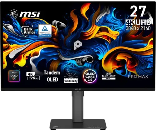 MSI Pro MAX 271UPX12G pantalla para PC 67,3 cm (26.5") 3840 x 2160 Pixeles UltraWide Full HD QD-OLED Negro