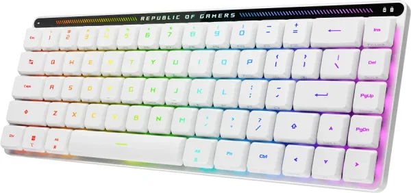 Teclado gaming asus rog falchion rx low profile inalambrico RGB blanco