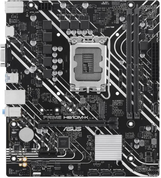 PLACA ASUS PRIME H610M-K,INTEL,1700,H610,2DDR5,96G,VGA+HDMI,GBLAN,4SATA3+M.2,3USB3.2,MATX