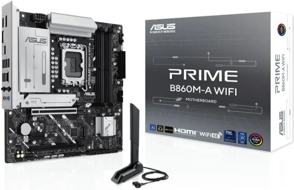 Placa base asus intel prime b860m - a wifi socket 1851 ddr5 x4 max 256gb hdmi displayport matx