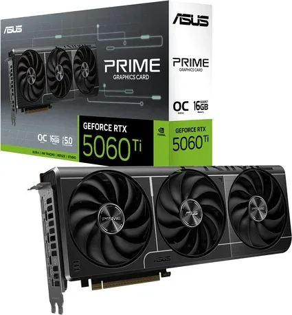 Tarjeta Gráfica Asus Prime GeForce RTX 5060 Ti OC Edition/ 16GB GDDR7