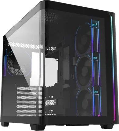 Fsp Caja M580-Bp (Atx Mid Tower, Usb3.0 X 2, Type C, 120Mm Pwm ARGB Reverse Fans× 4, Digital Fan Speed
