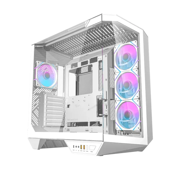 Caja Semitorre Atx Dy470 RGB Blanco Darkflash
