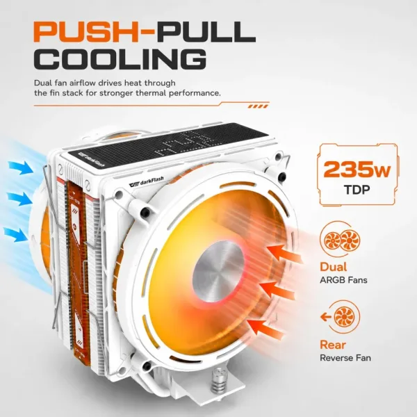 Ventilador Universal Explore E400 Plus A-RGB Blanco Darkflash