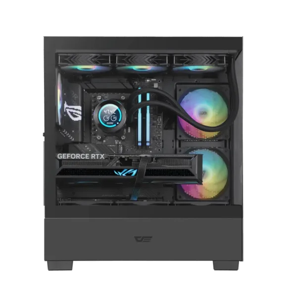 Caja Semitorre Atx Ds500 RGB Negro Darkflash