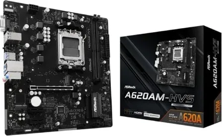 Placa Base Asrock A620AM-HVS/ DDR5/ PCIe 4.0/ Socket AM5/ Micro ATX