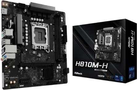 Placa Base Asrock H810M-H Socket 1851/ DDR5/ PCIe 4.0/ Micro ATX