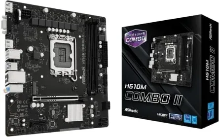 Placa Base Asrock H610M COMBO II Socket 1700/ DDR4/ DDR5/ PCIe 5.0/ Micro ATX