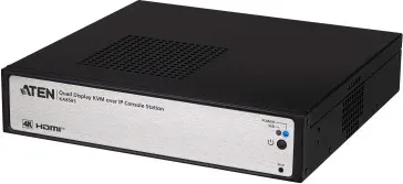 ATEN Estación de consola KVM sobre IP con cuatro monitores 4K